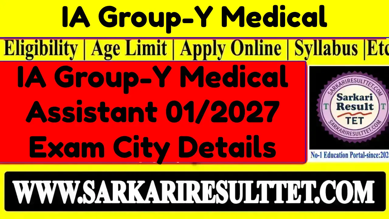 IA Group-Y Medical Assistant 01/2027 Exam City Details