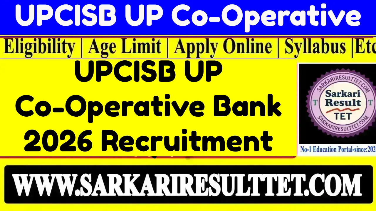 UPCISB UP Co-Operative Bank Recruitment 2026,Latest-job
