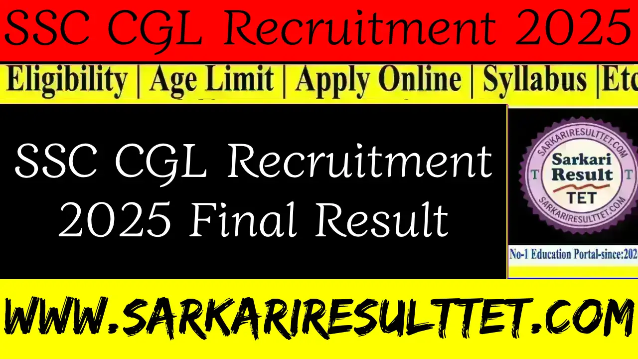 SSC CGL 2025 Final Result: Check Merit List & Cutoff Details