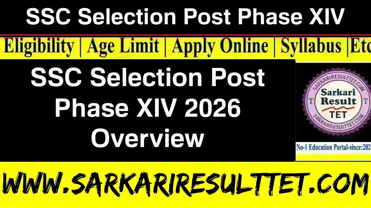 SSC Selection Post Phase XIV 2026 Overview